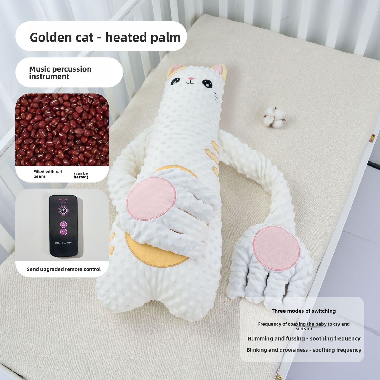 Remote Control Baby Soothing Pillow with Patting and Lullaby