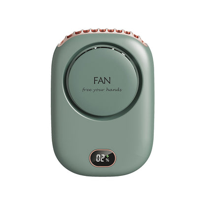Portable Neck Fan with Digital Display and Adjustable Speeds