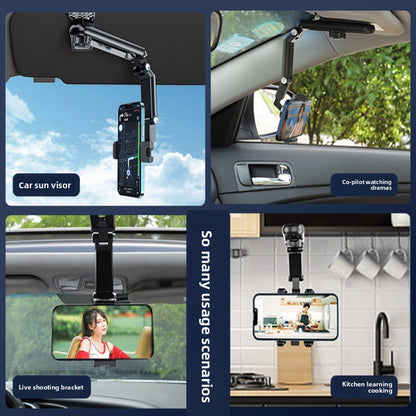 Car phone stand and sun visor
