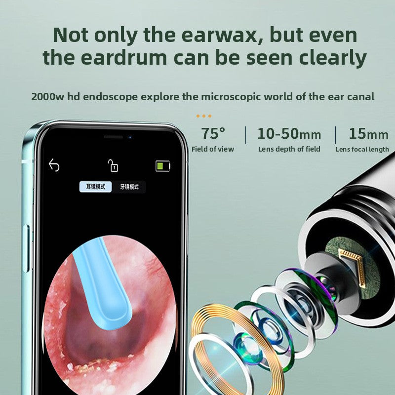 Wireless Visual Ear Scoop with Light