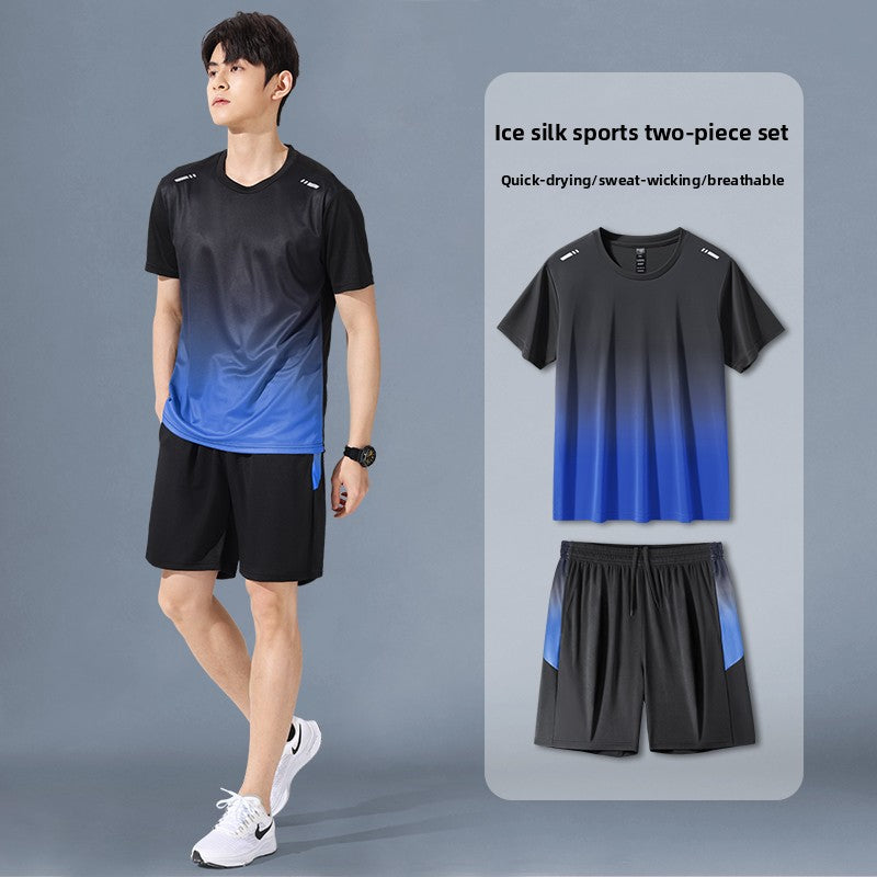 Sportswear Suit Men's Running Short-Sleeved Quick-Drying T-Shirt