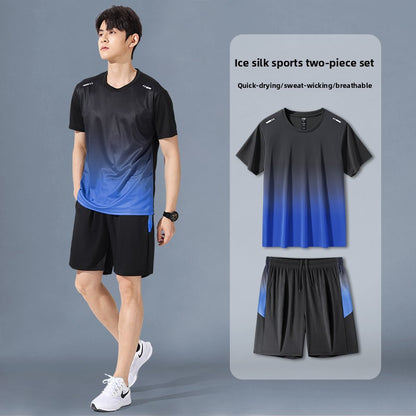 Sportswear Suit Men's Running Short-Sleeved Quick-Drying T-Shirt