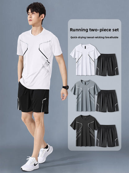 Sportswear Suit Men's Running Short-Sleeved Quick-Drying T-Shirt