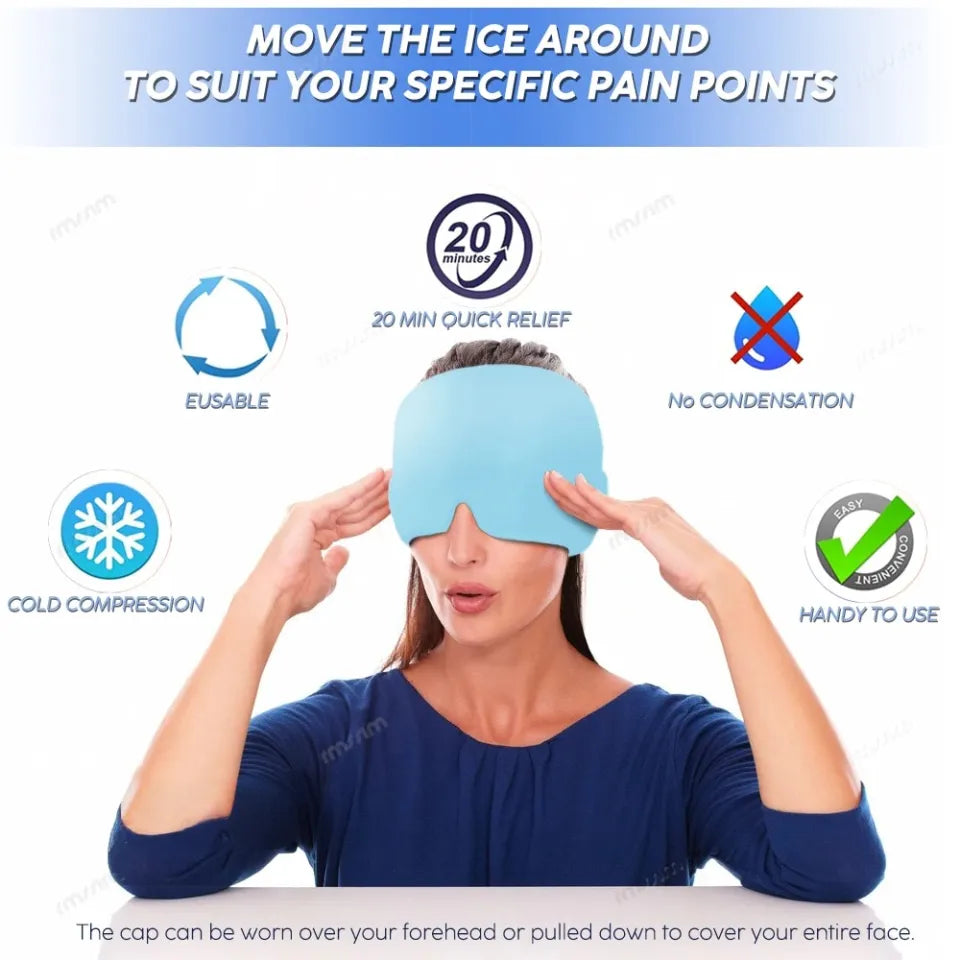Migraine Quick Relief Hot Cold Therapy Gel Head Cap
