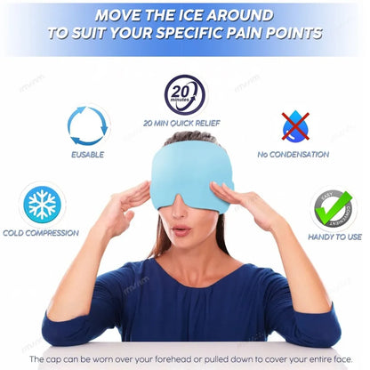 Migraine Quick Relief Hot Cold Therapy Gel Head Cap