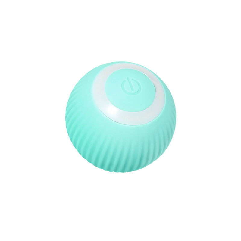 Electric Smart Cat Ball Toy with Feather Attachments