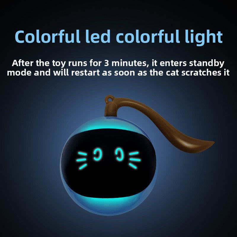 Automatic Smart Cat Toy Ball with Light and Sound
