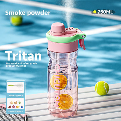 Spray Dual Drink Tritan Water Bottle with Carrying Loop