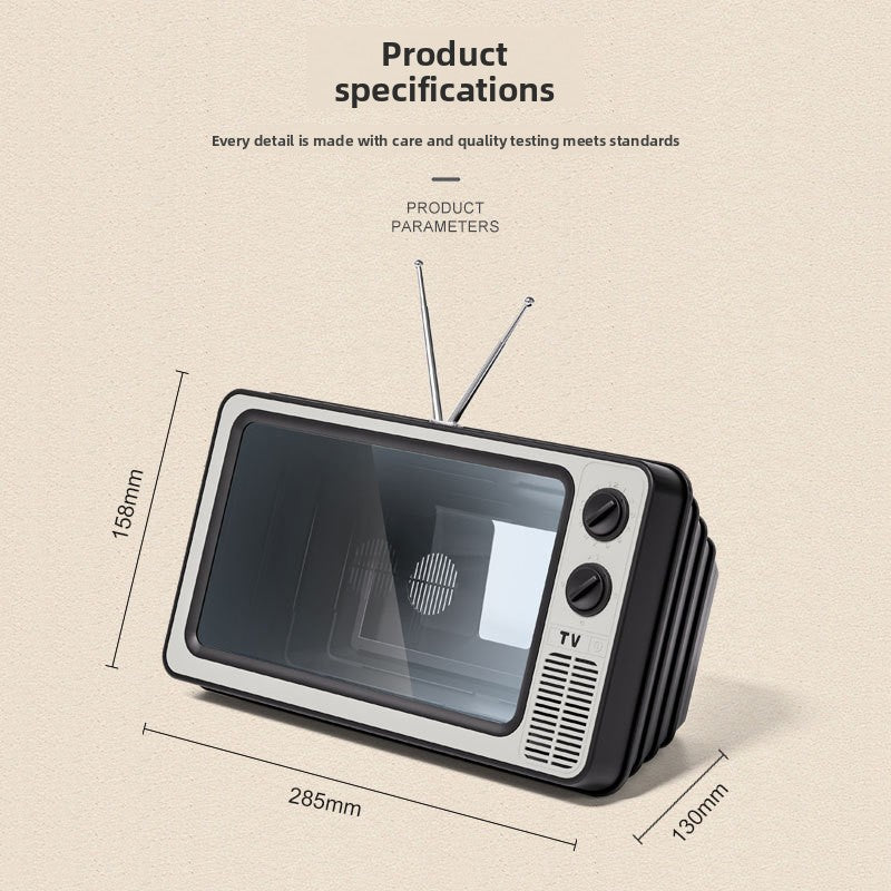 Retractable Phone Screen Amplifier with TV Design