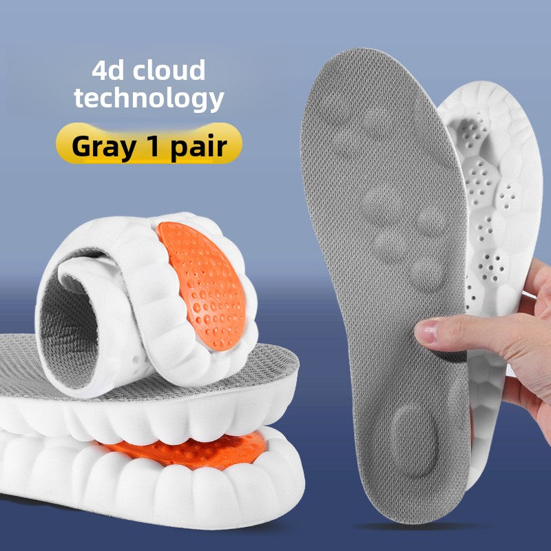 4D Cloud Shock Absorbing Breathable Insoles