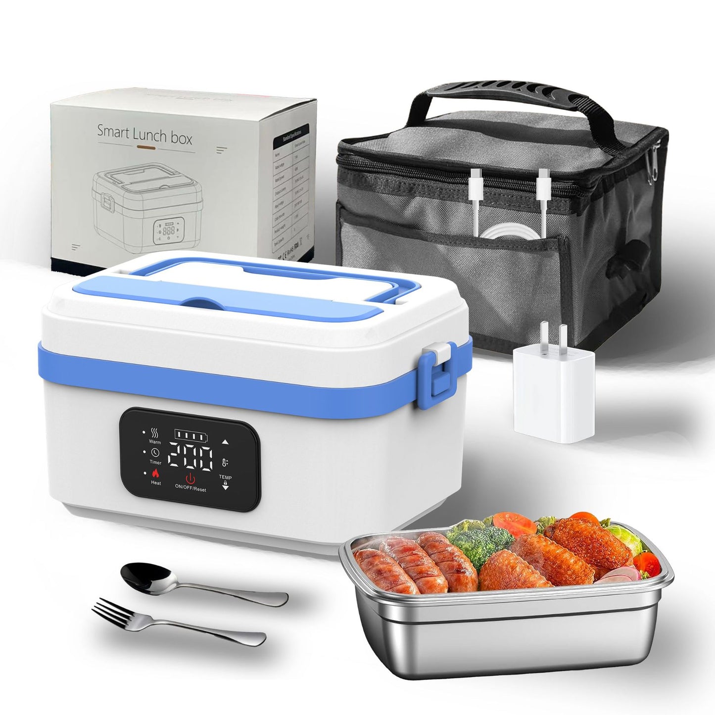 USB Charging Insulation Lunch Box with Wireless Heating