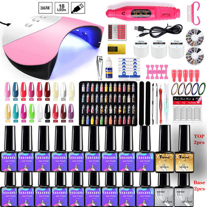 Professional Nail Art Kit with 80 Colors