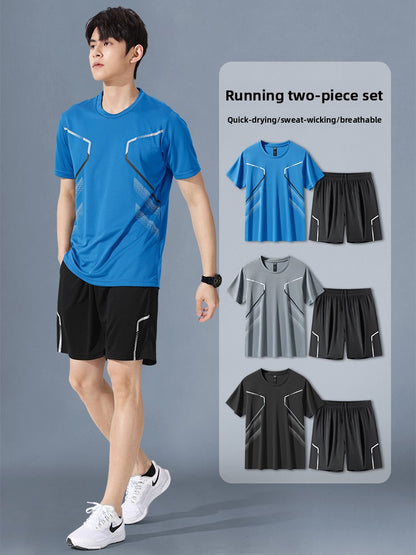 Sportswear Suit Men's Running Short-Sleeved Quick-Drying T-Shirt