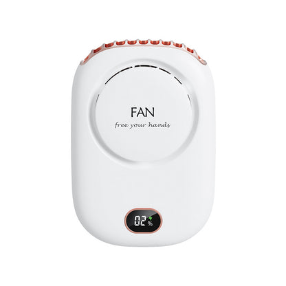Portable Neck Fan with Digital Display and Adjustable Speeds