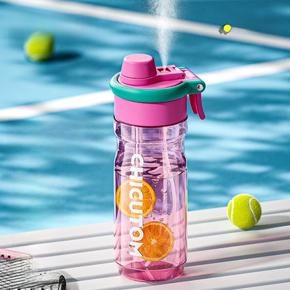 Spray Dual Drink Tritan Water Bottle with Carrying Loop