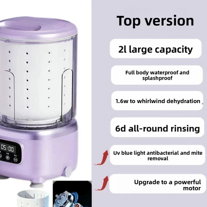 Mini Portable Washing Machine with Blue Light Sterilization