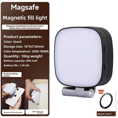 2-In-1 Magnetic Portable Makeup Mirror & Selfie Light